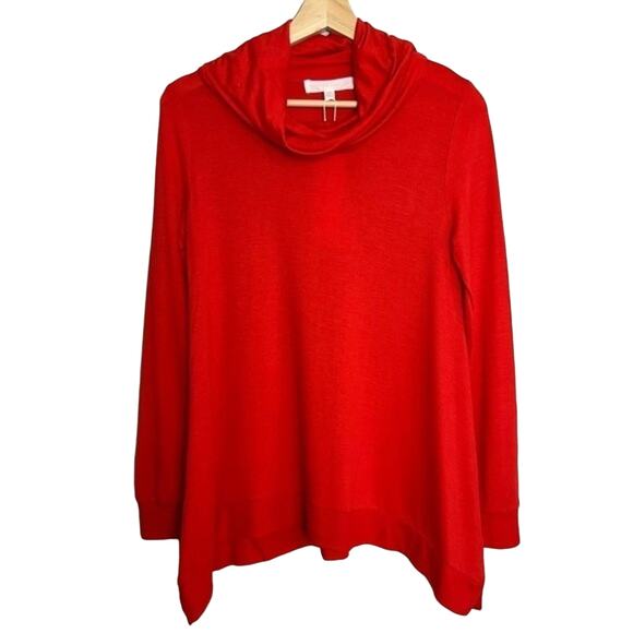 Adyson‎ Parker Cowl Neck Shark Bite Tunic Sweatshirt Sweater Sz XS - Picture 1 of 11